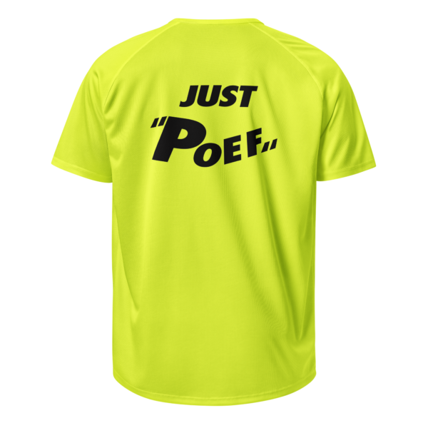 "Just Poef" Unisex sports jersey - Image 7
