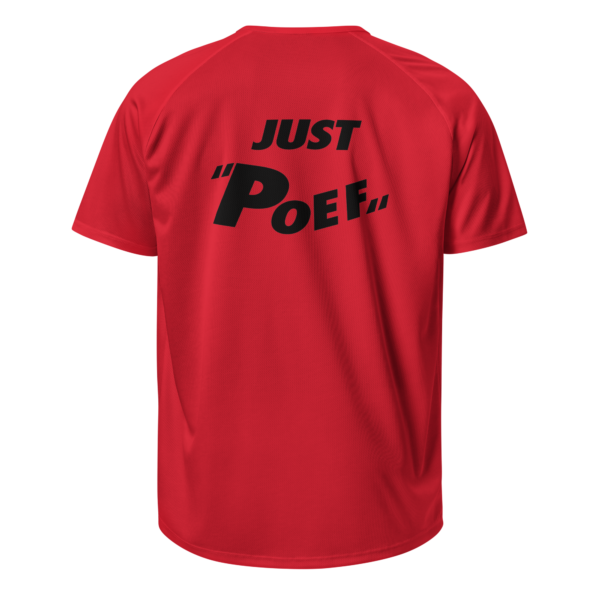 "Just Poef" Unisex sports jersey - Image 3