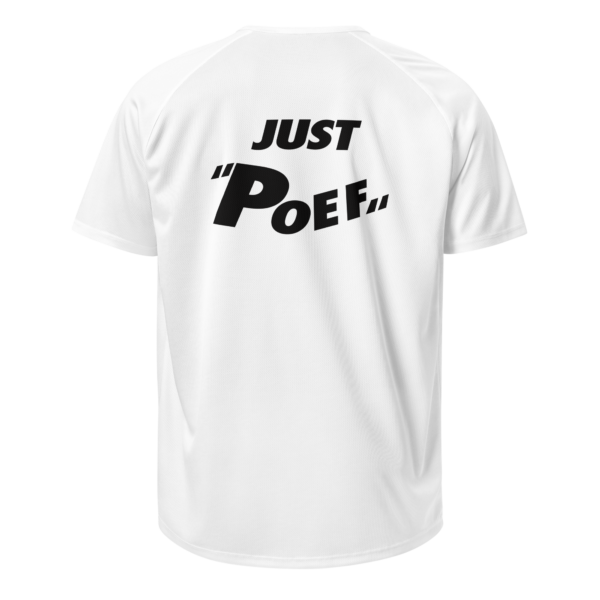 "Just Poef" Unisex sports jersey
